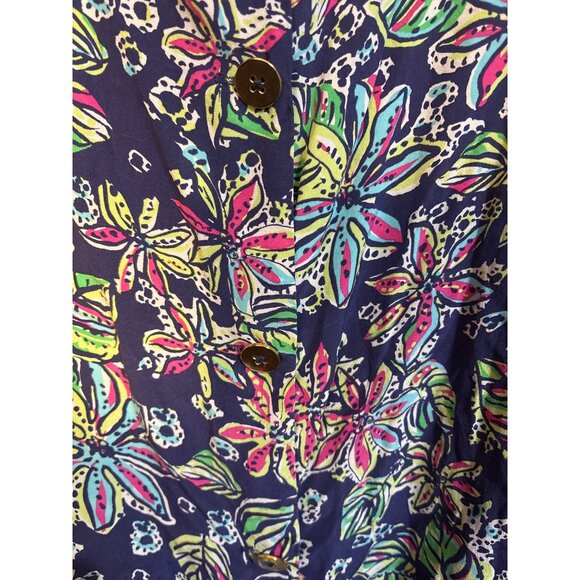 Lilly Pulitzer Womens Silk Sleeveless Top Size S Floral Pattern - Picture 5 of 5